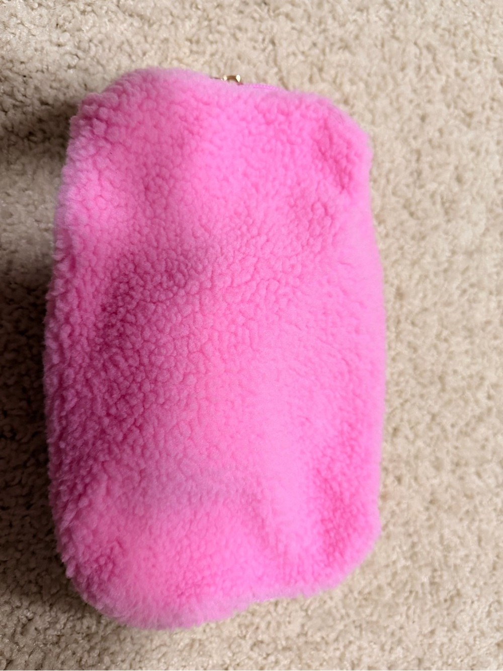 Pink Plush Fuzzy Pouch